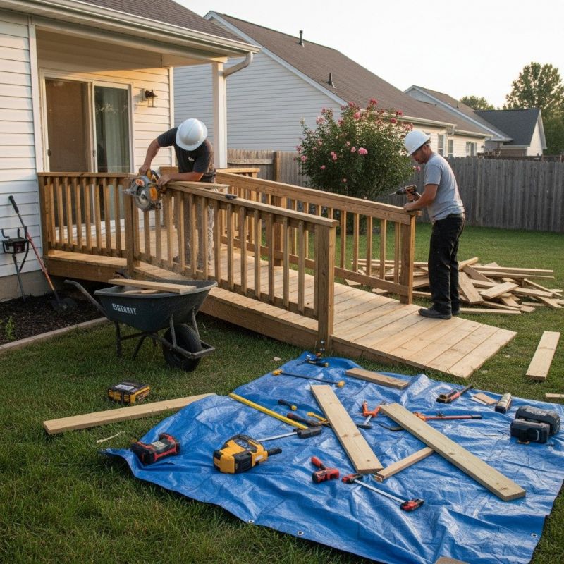Handicap Ramp Installation detail